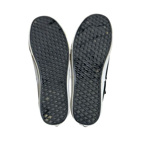 Vans Men's Black Patent Leather Tie Up Lace Up Sneakers Size 10 - Picture 7 of 8